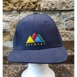 Element Skateboards Embroidered Mountain Logo Black Adjustable Snap back Hat